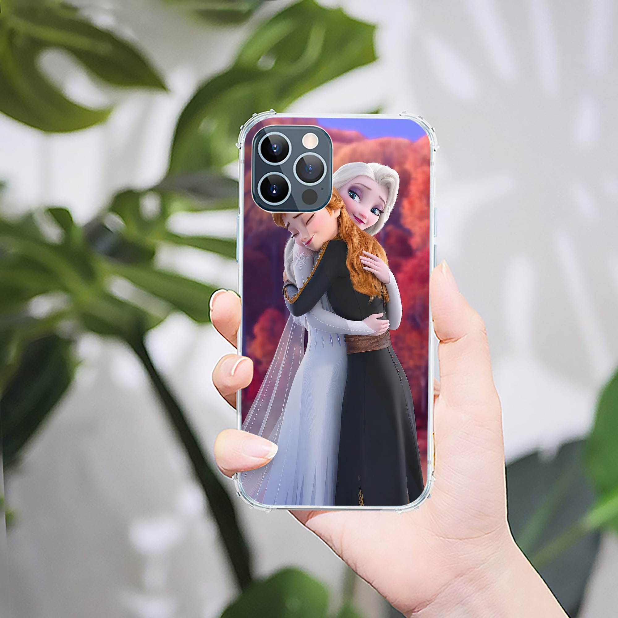 （画像用） アナと雪の女王 アンナ エルサ Frozen Anna Elsa 【iPhone 12シリーズ対応】透明スマホケース（クリアソフトケース）
